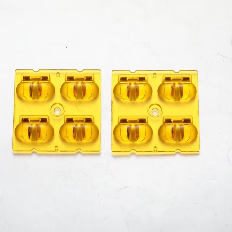 สีเหลืองอำพัน PMMA TYPE2-M SMD5050 เลนส์ไฟถนน 60x155 องศา