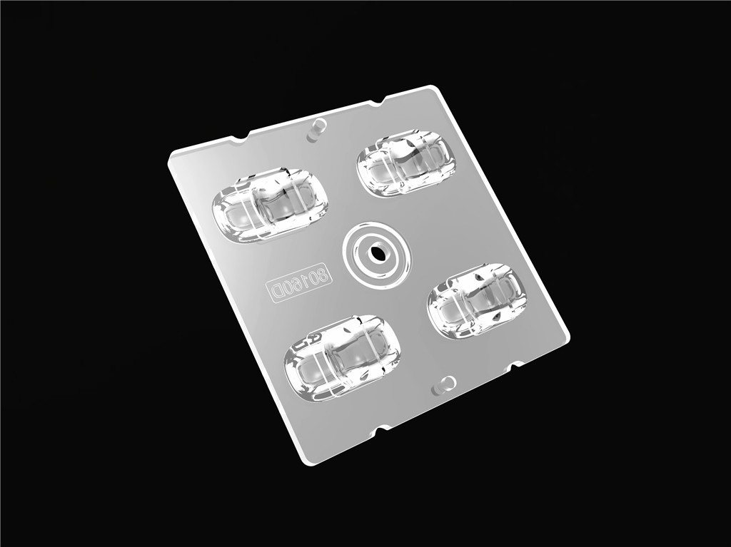 4IN1 50*50mm 80*160 องศา มุมขั้วเลนส์ LED Street Lighting Module สําหรับไฟฟ้าเทศบาล