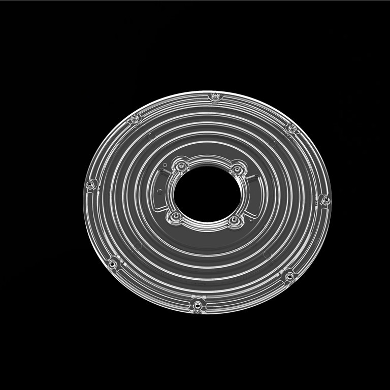 206mm กว้าง โมดูลกลม เลนส์สําหรับ High Bay Light UFO เลนส์ 90 องศา φ206mm PC LED เลนส์