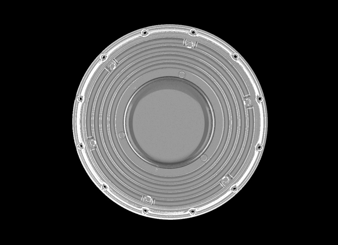 200W φ265mm SMD3030 PC Led UFO Bay Light With 90Degree Beam Angle ระดับการป้องกัน IP66