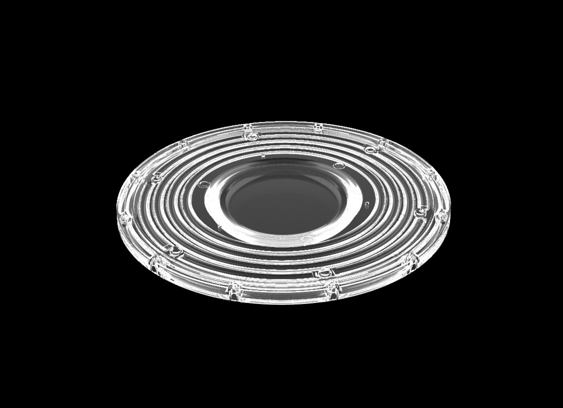 200W φ265mm SMD3030 PC Led UFO Bay Light With 90Degree Beam Angle ระดับการป้องกัน IP66