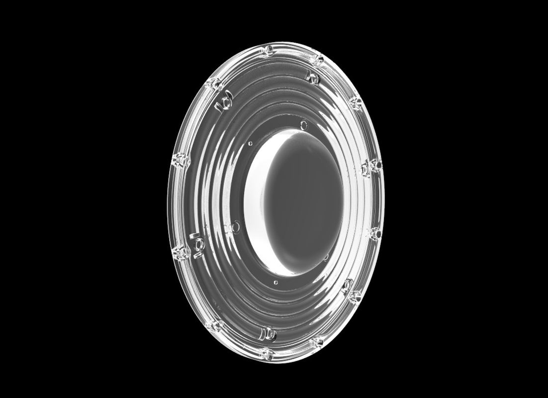 200W φ265mm SMD3030 PC Led UFO Bay Light With 90Degree Beam Angle ระดับการป้องกัน IP66