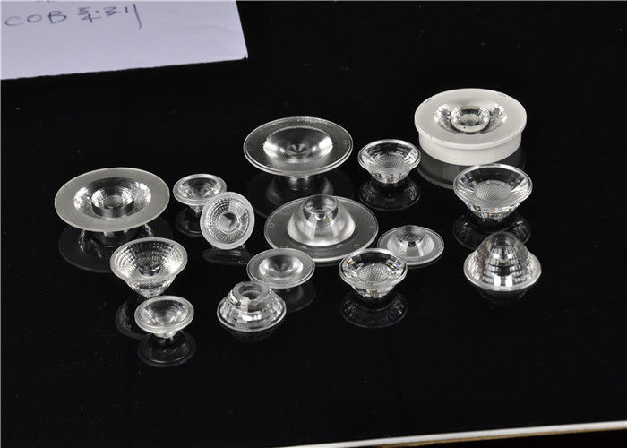 กระจกใสซัง LED เลนส์สูงส่งผ่าน 93% สำหรับไฟ LED 10 วัตต์ - 200 วัตต์