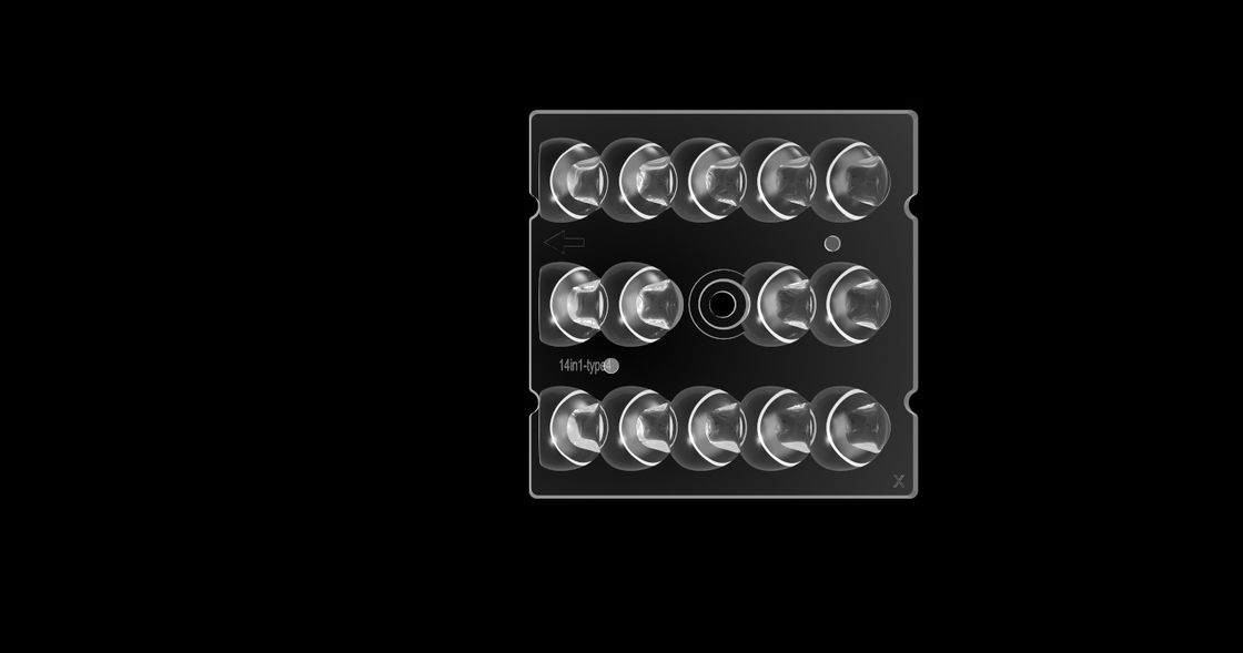 PHILIPS SMD3030 Square LED Lens 14 In 1, Eyes Protecting SMD LED Lens สำหรับไฟถนน LED
