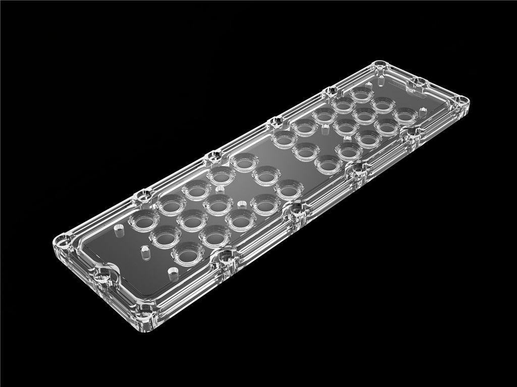 เลนส์ออพติคัล LED 60 ดวง L236 * ขนาด W70mm ROHS ได้รับการรับรองสำหรับ High Bay Light