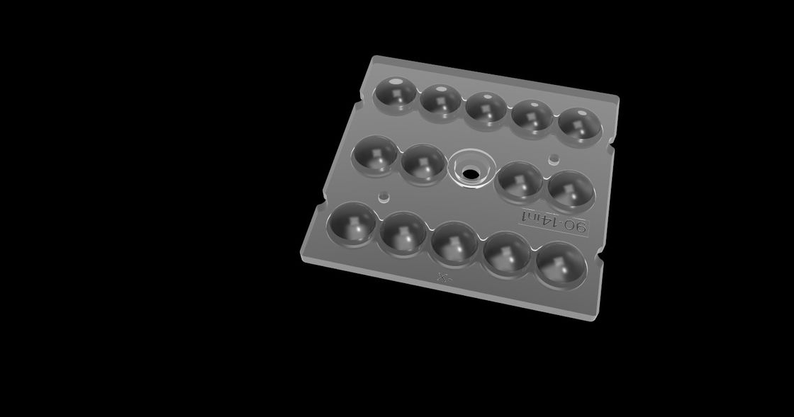 14 ในเลนส์ PMMA 1 ดวงสำหรับหลอด LED, 90 องศา LED Lens Array สำหรับอุโมงค์แสงสว่าง