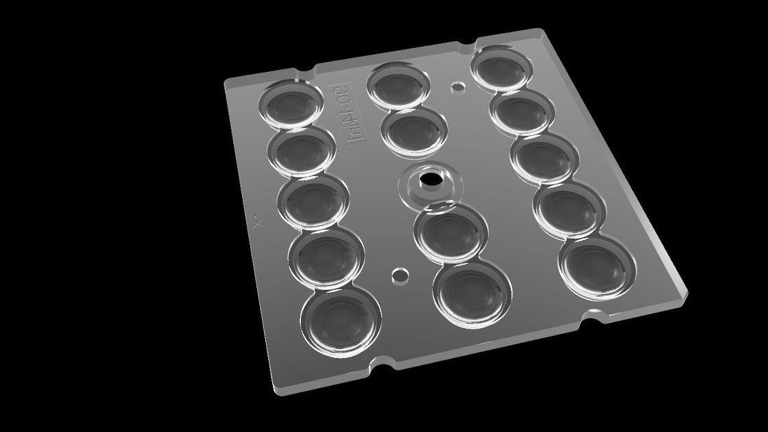 14 ในเลนส์ PMMA 1 ดวงสำหรับหลอด LED, 90 องศา LED Lens Array สำหรับอุโมงค์แสงสว่าง