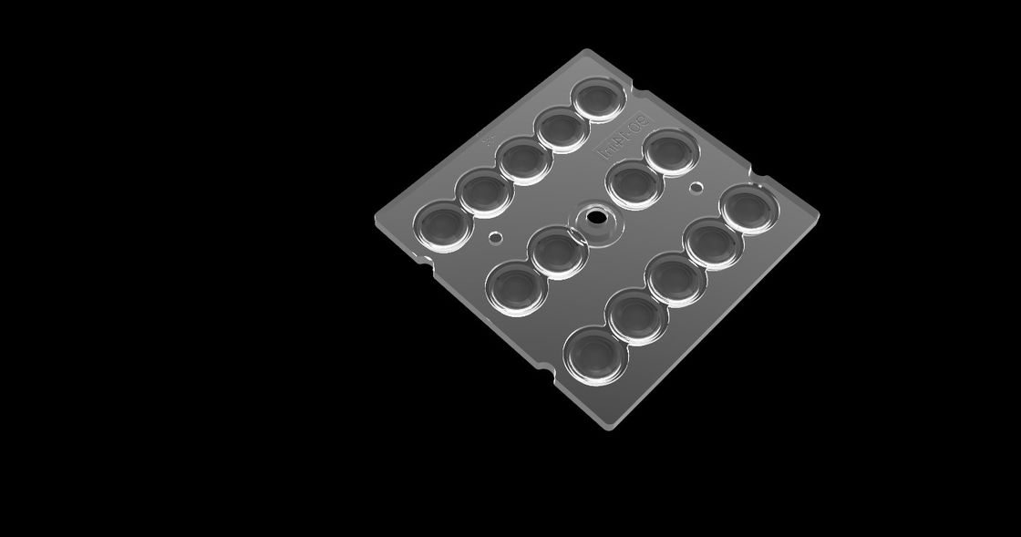 14 ในเลนส์ PMMA 1 ดวงสำหรับหลอด LED, 90 องศา LED Lens Array สำหรับอุโมงค์แสงสว่าง